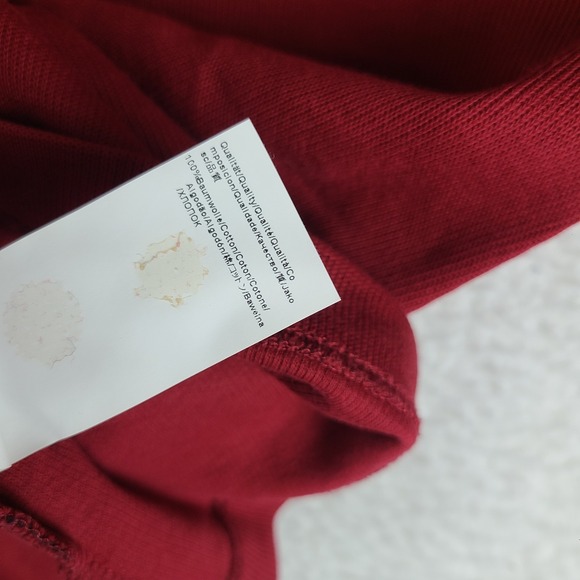 BOSS Hugo Boss Sweater Mens Large Red Piceno 01 Quarter Button Zip Sweatshirt - Picture 10 of 15
